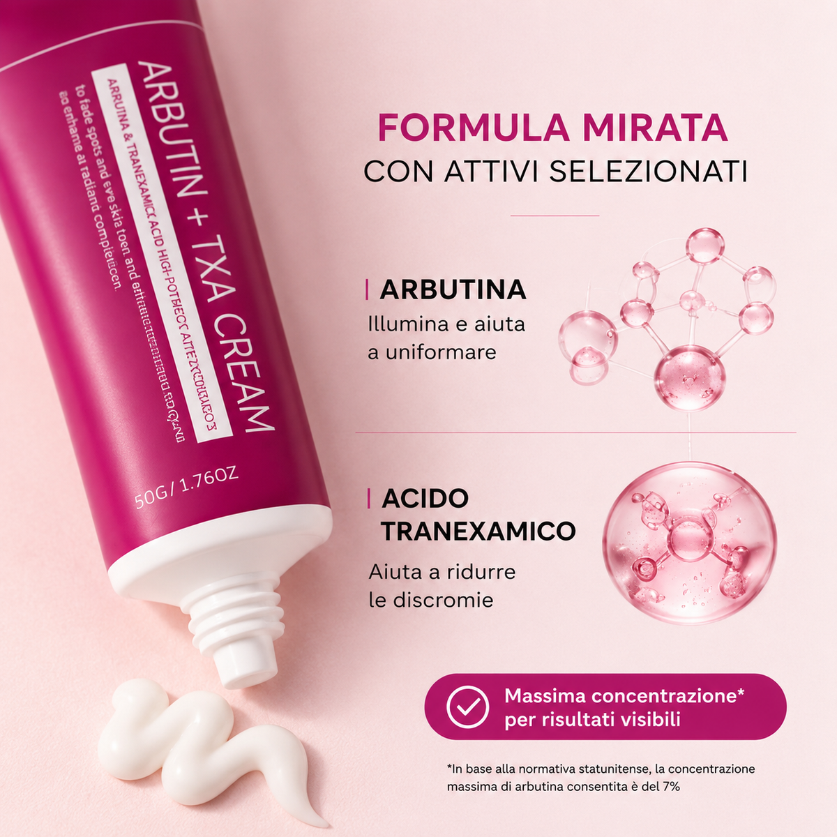 Crema con Arbutina e Acido Tranexamico per un incarnato più uniforme